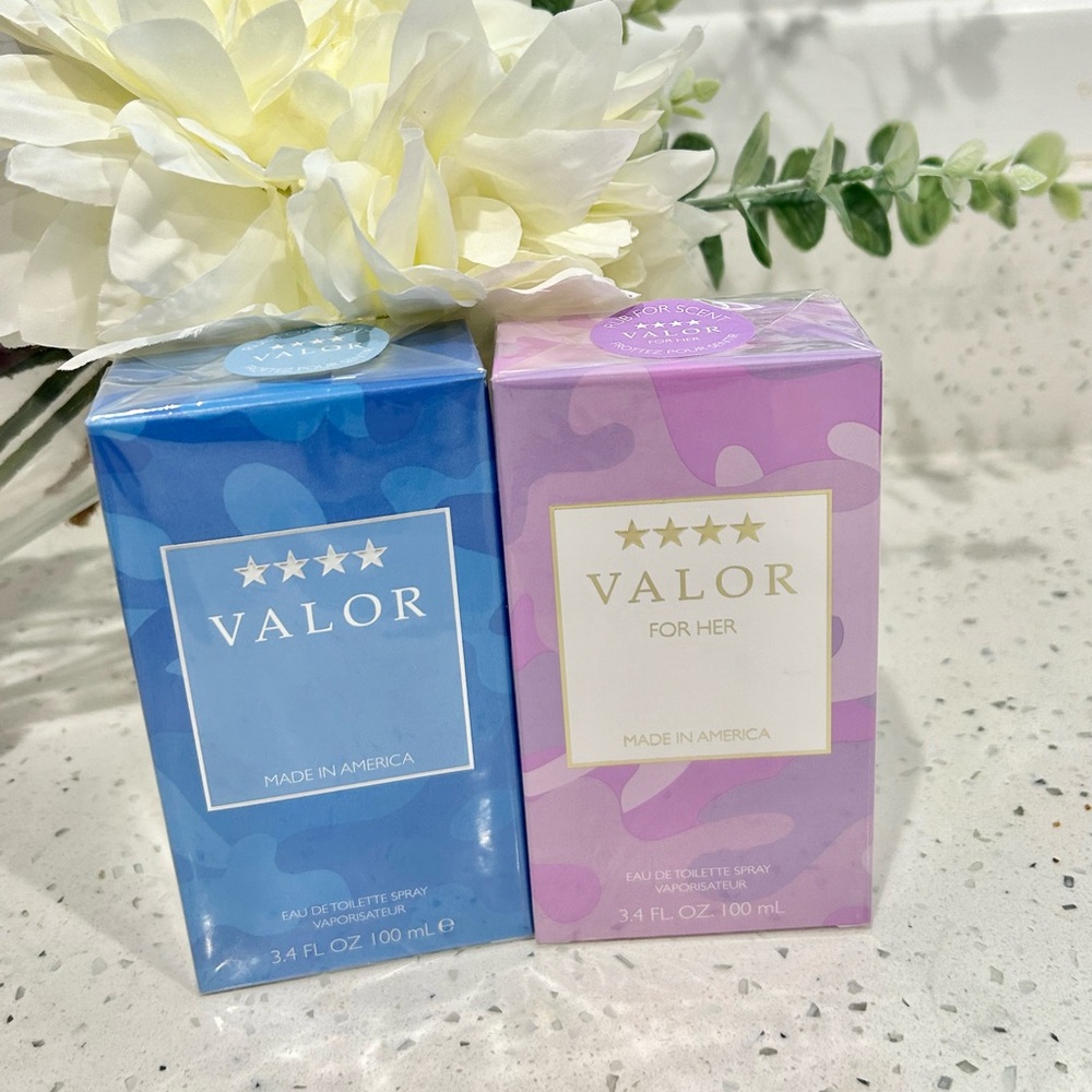VALOR for MEN & HER by Daná EDT Spray DUO 3.4oz/100mL Set